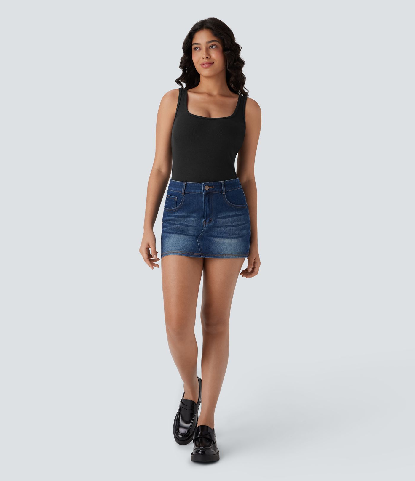 Ribbed U Neck Adjustable Leg Straps Casual Bodysuit-Easy Peezy