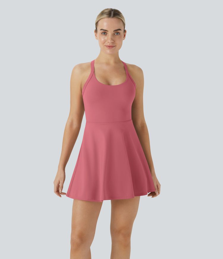 SoftlyZero™ Airy Cool Touch Dance Women Halter Mini Active Dress-Easy Peezy Edition