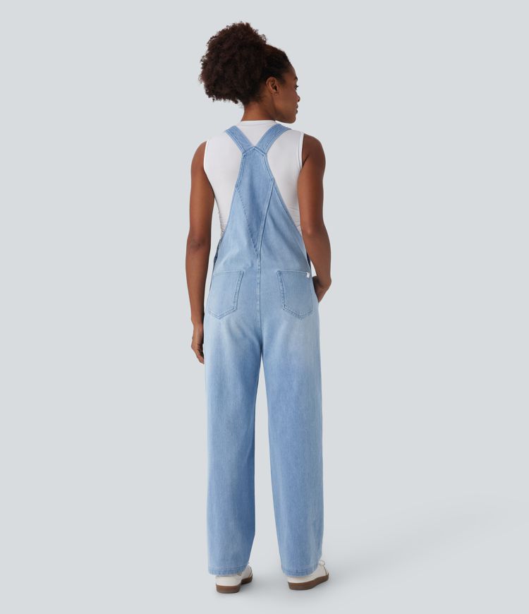Halara Flex™ Denim Casual Overalls with Pockets