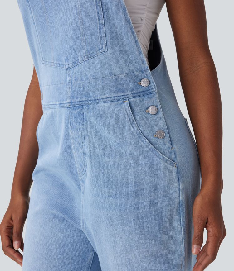 Halara Flex™ Denim Casual Overalls with Pockets