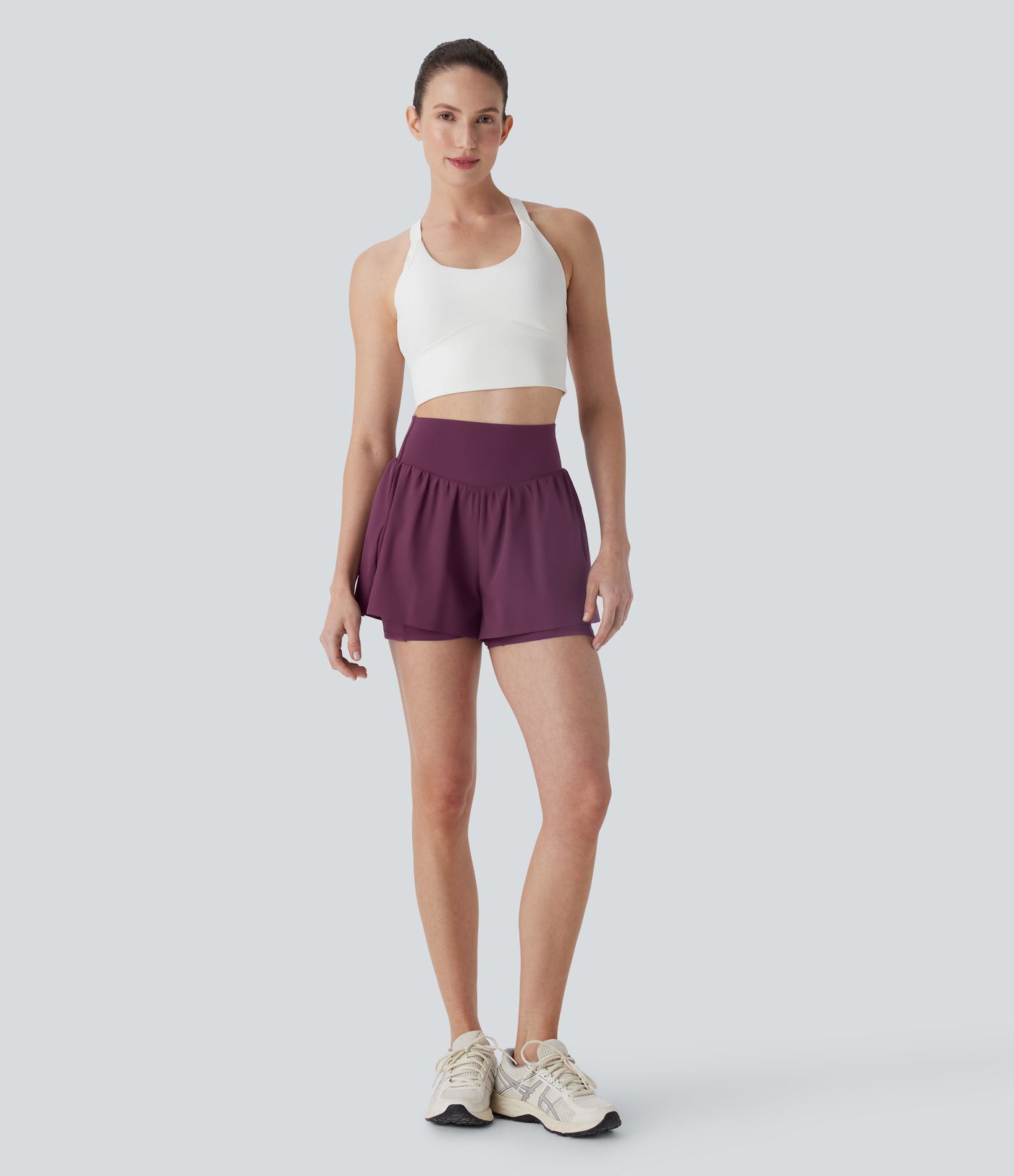 Shorts de entrenamiento Breezeful™ 2 en 1 de tiro alto con secado rápido y bolsillos Shorts de entrenamiento Breezeful™ 2 en 1 de tiro alto con secado rápido y bolsillos