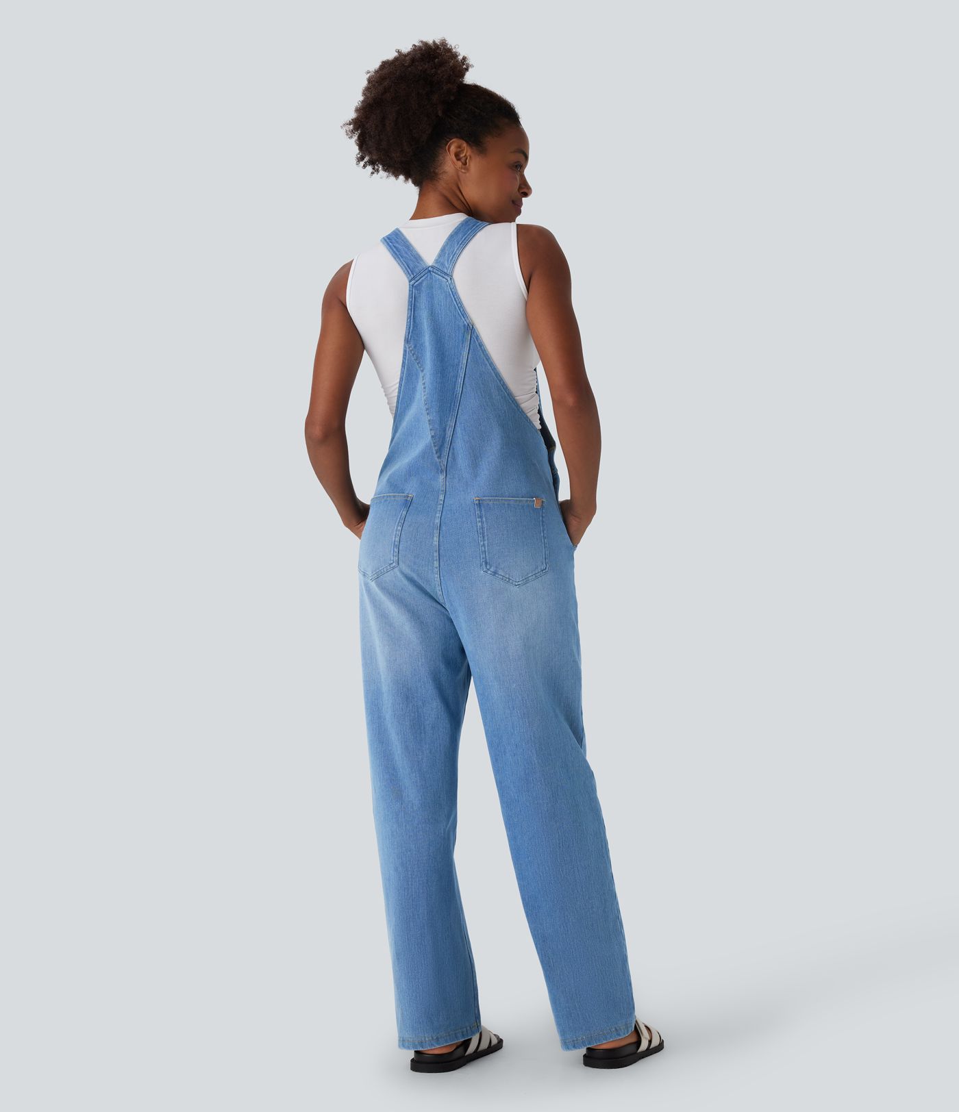 Halara Flex™ Denim Casual Overalls with Pockets Halara Flex™ Denim Casual Overalls with Pockets