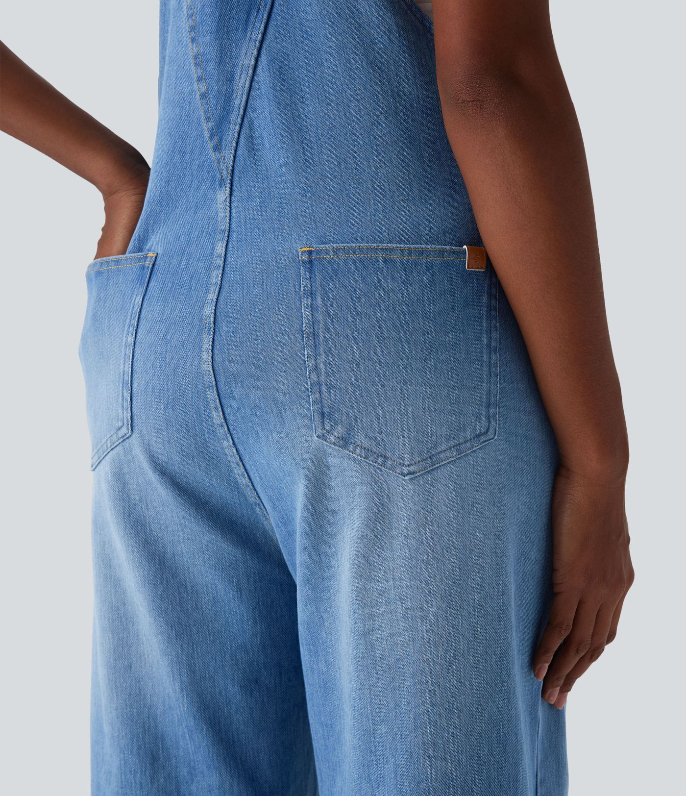 Halara Flex™ Denim Casual Overalls with Pockets Halara Flex™ Denim Casual Overalls with Pockets