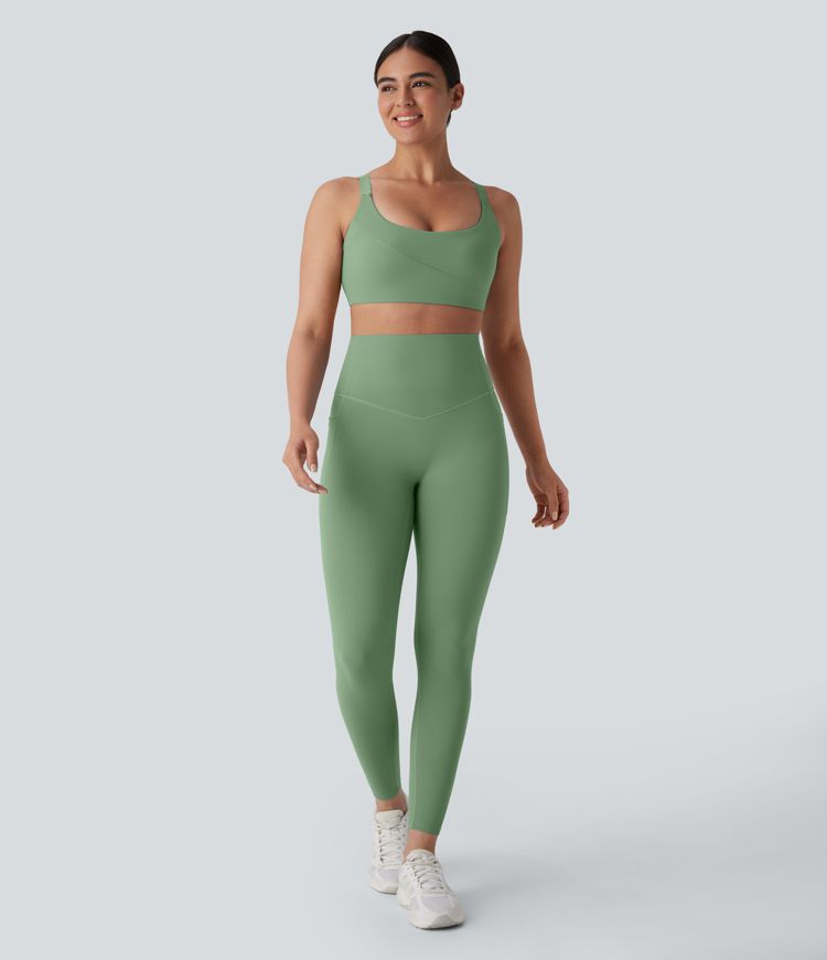 Halara UltraSculpt™ Soutien-gorge de sport à col en U à support moyen