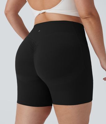Plus Size Halara UltraSculpt™ High Waisted Scrunch Butt Lifting Tummy Control Shaping Training Biker Shorts 7'' with Pockets