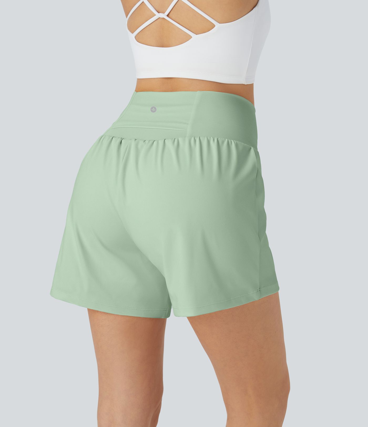 SoftlyZero™ Airy Super High Waisted 2-in-1  Cool Touch Yoga Shorts 5'' with Pockets-Longer Length