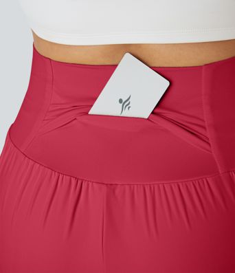 SoftlyZero™ Airy Super High Waisted 2-in-1  Cool Touch Yoga Shorts 5'' with Pockets-Longer Length