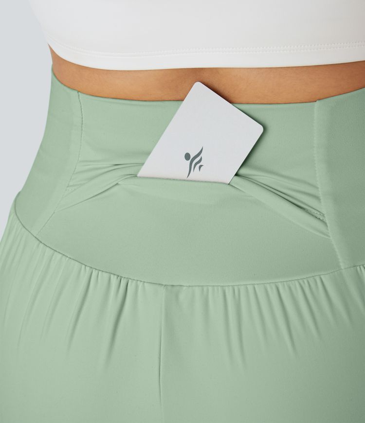 SoftlyZero™ Airy Super High Waisted 2-in-1  Cool Touch Yoga Shorts 5'' with Pockets-Longer Length