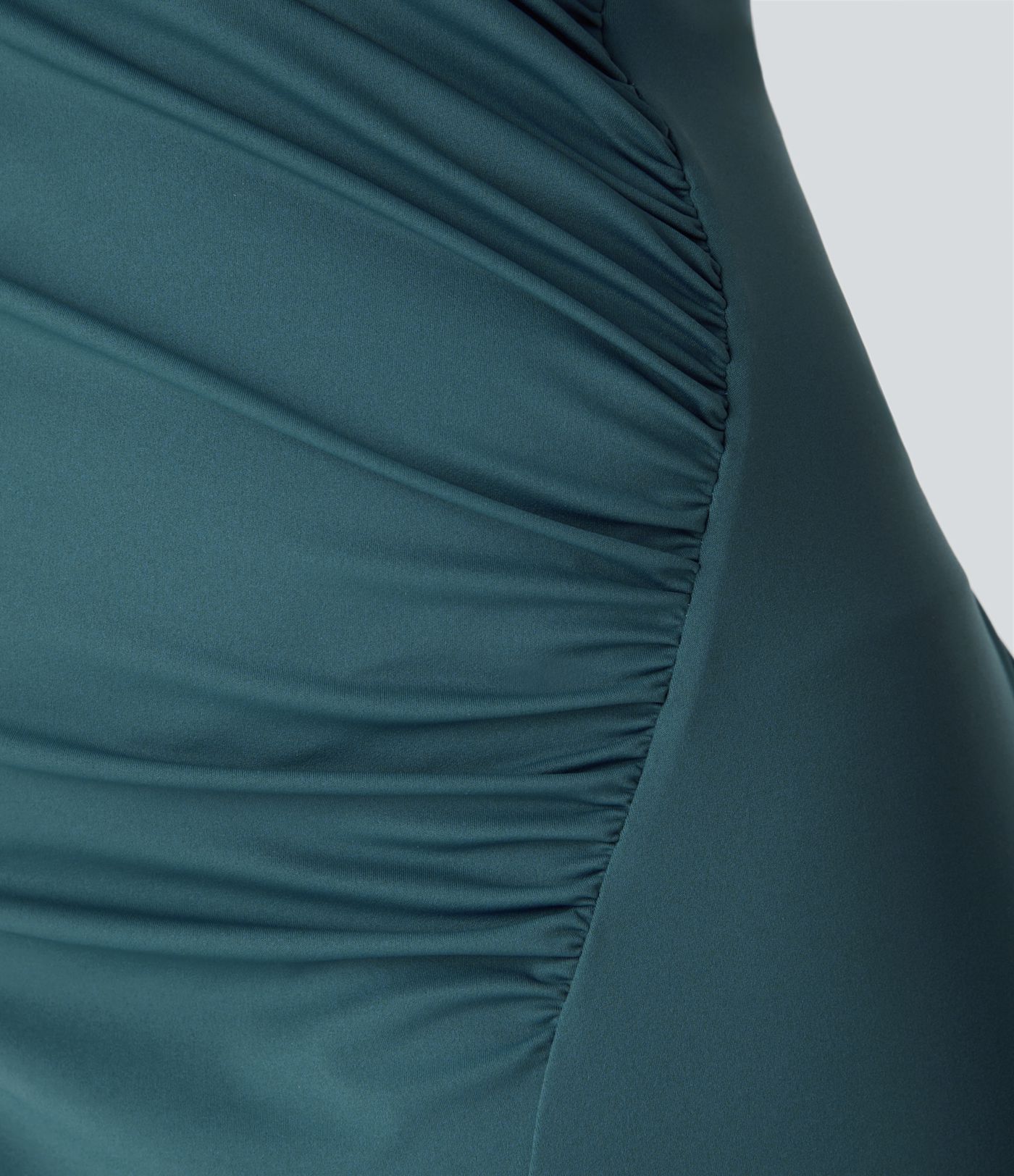 SoftlyZero™ Airy Crossover Ruched Lace Up Bodycon Cool Touch Plus Size Dress-UPF50+