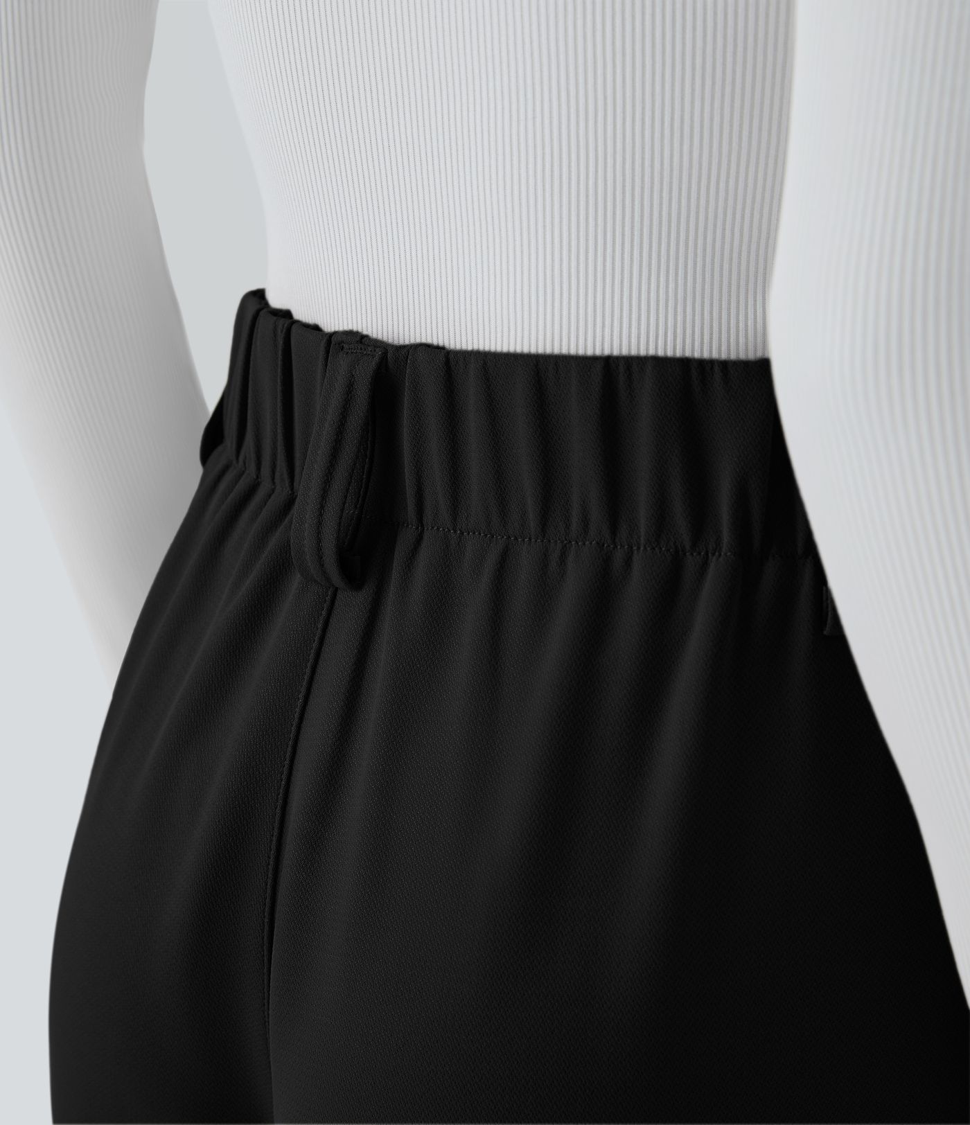 Pantalón Halara Flex™ oficina crepé pierna ancha bolsillo lateral tiro alto