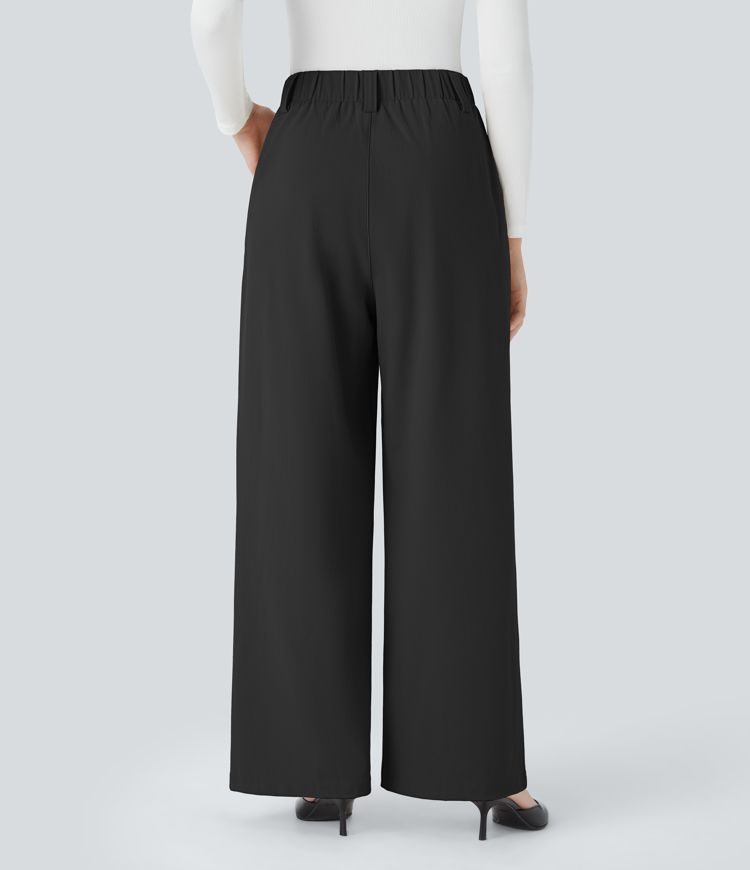 Halara Flex™ High Waisted Side Pocket Herringbone Wide Leg Work Pants