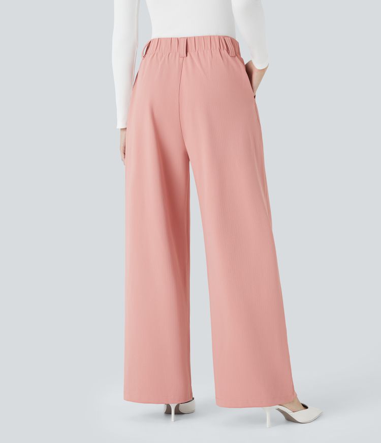 Halara Flex™ High Waisted Pocket Herringbone Wide Leg Work Pants