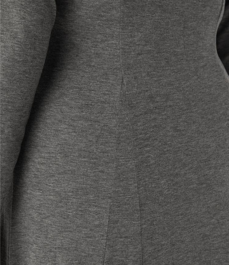 Round Neck Long Sleeve Flare Maxi Casual Plus Size Dress