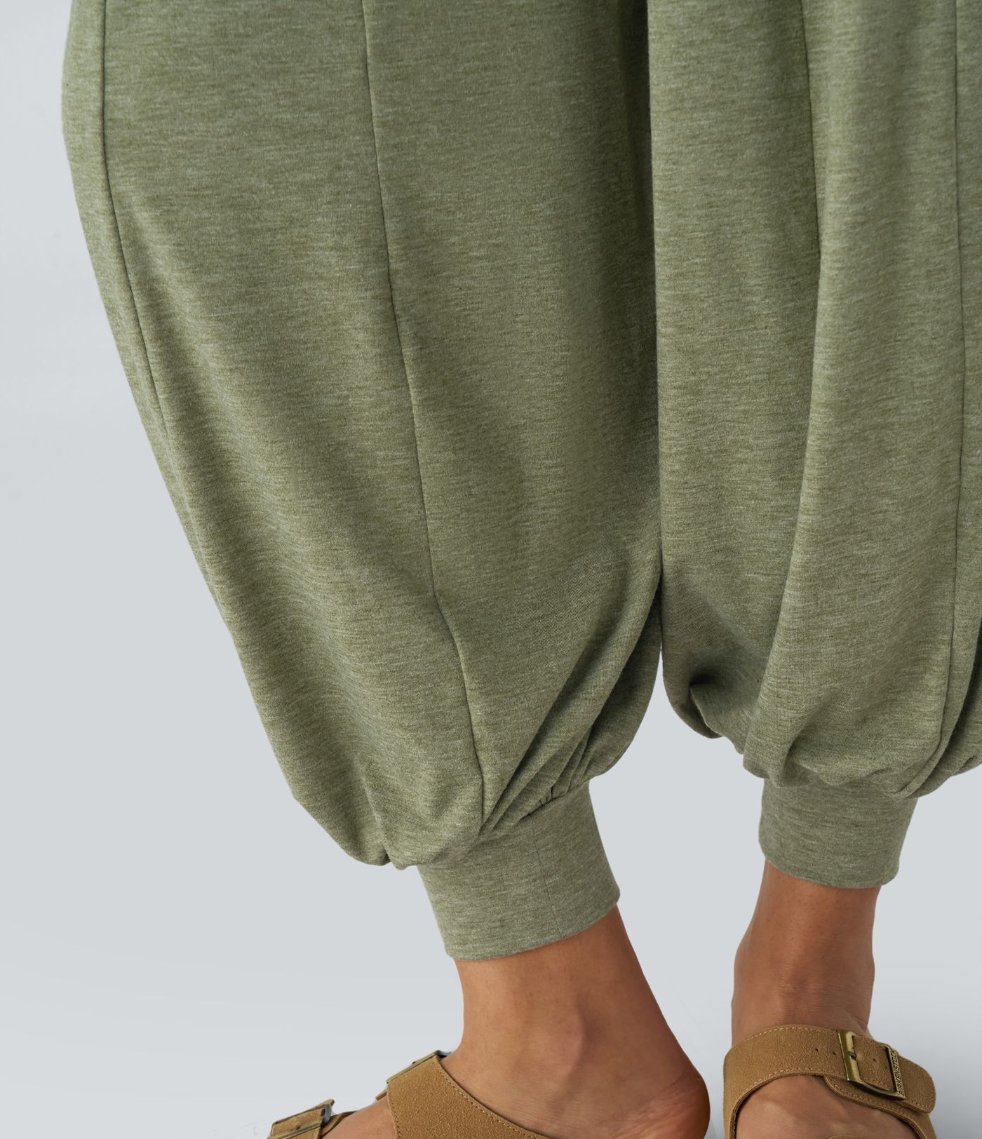 V Neck Pocket Draped Casual Jumpsuit