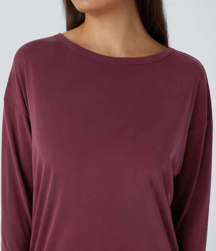 Cut Out 3/4 Sleeve Yoga Sports Top