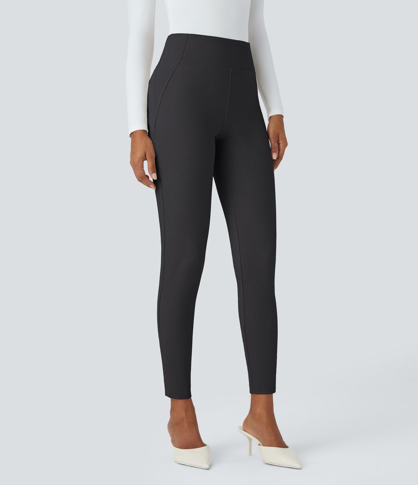 Pantalón Halara Flex™ oficina ajustado diseño espiga bolsillo trasero tiro alto