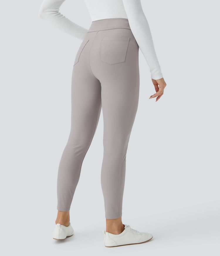 Halara Flex™ Pantalon Tailleur taille haute avec poches arrière latérales, en sergé