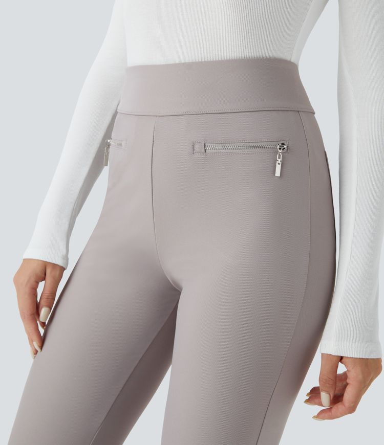 Halara Flex™ Pantalon Tailleur taille haute avec poches arrière latérales, en sergé