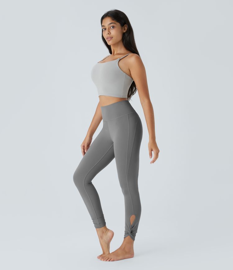 Softlyzero™ Leggings de Yoga Taille Haute avec Poche Arrière Découpée et Torsadée