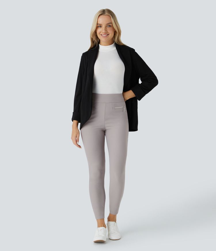 Halara Flex™ Pantalon Tailleur taille haute avec poches arrière latérales, en sergé