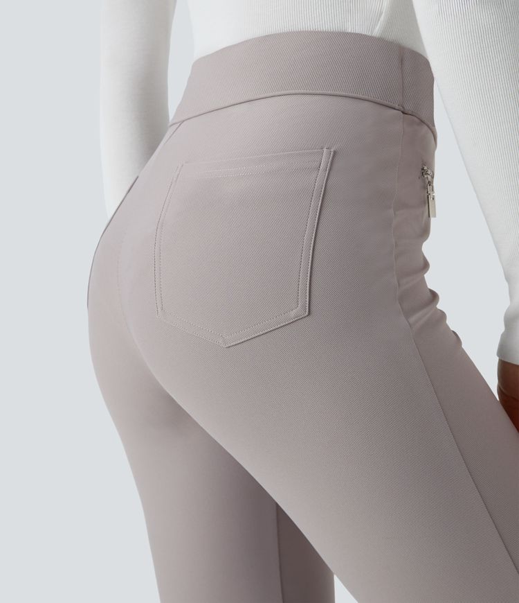 Halara Flex™ Pantalon Tailleur taille haute avec poches arrière latérales, en sergé