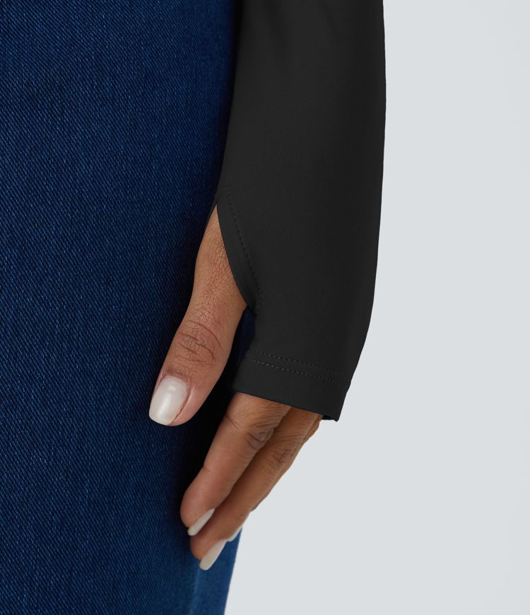 Backless Crisscross Long Sleeve Thumb Hole Yoga Sports Top