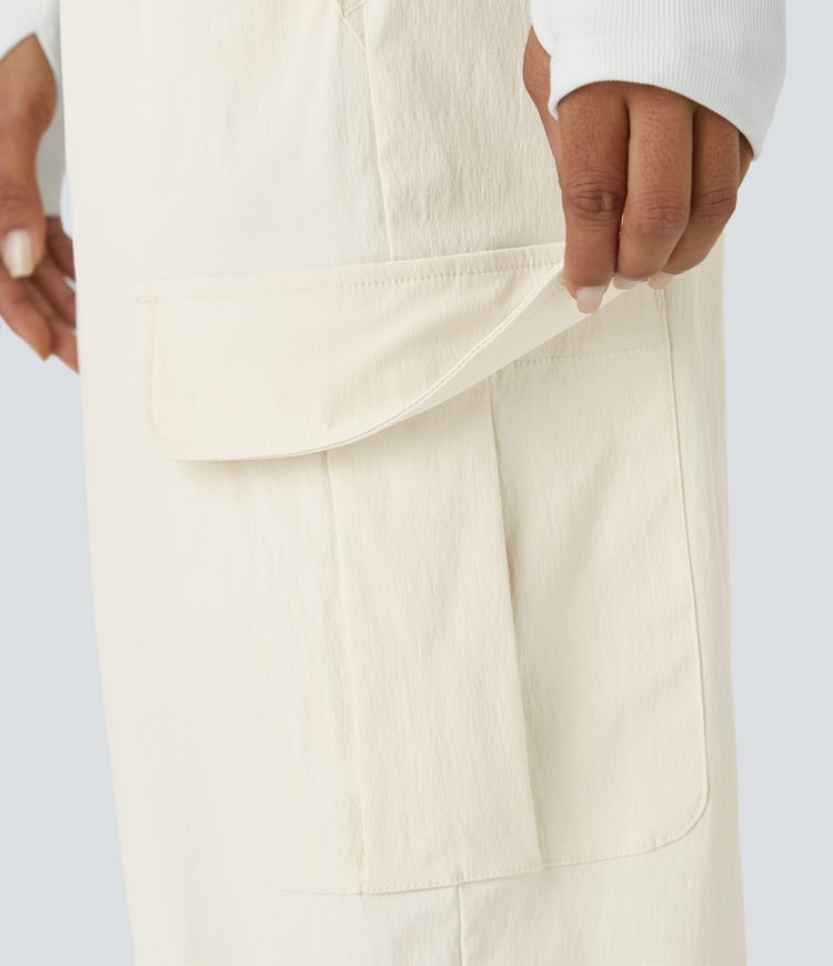 Joggers cargo acampar tiro medio repelente agua cordón múltiple bolsillo antidesgarro