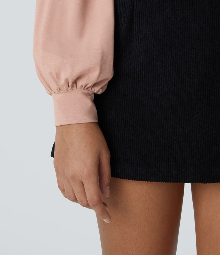 Round Neck Long Sleeve Button Casual Bodysuit