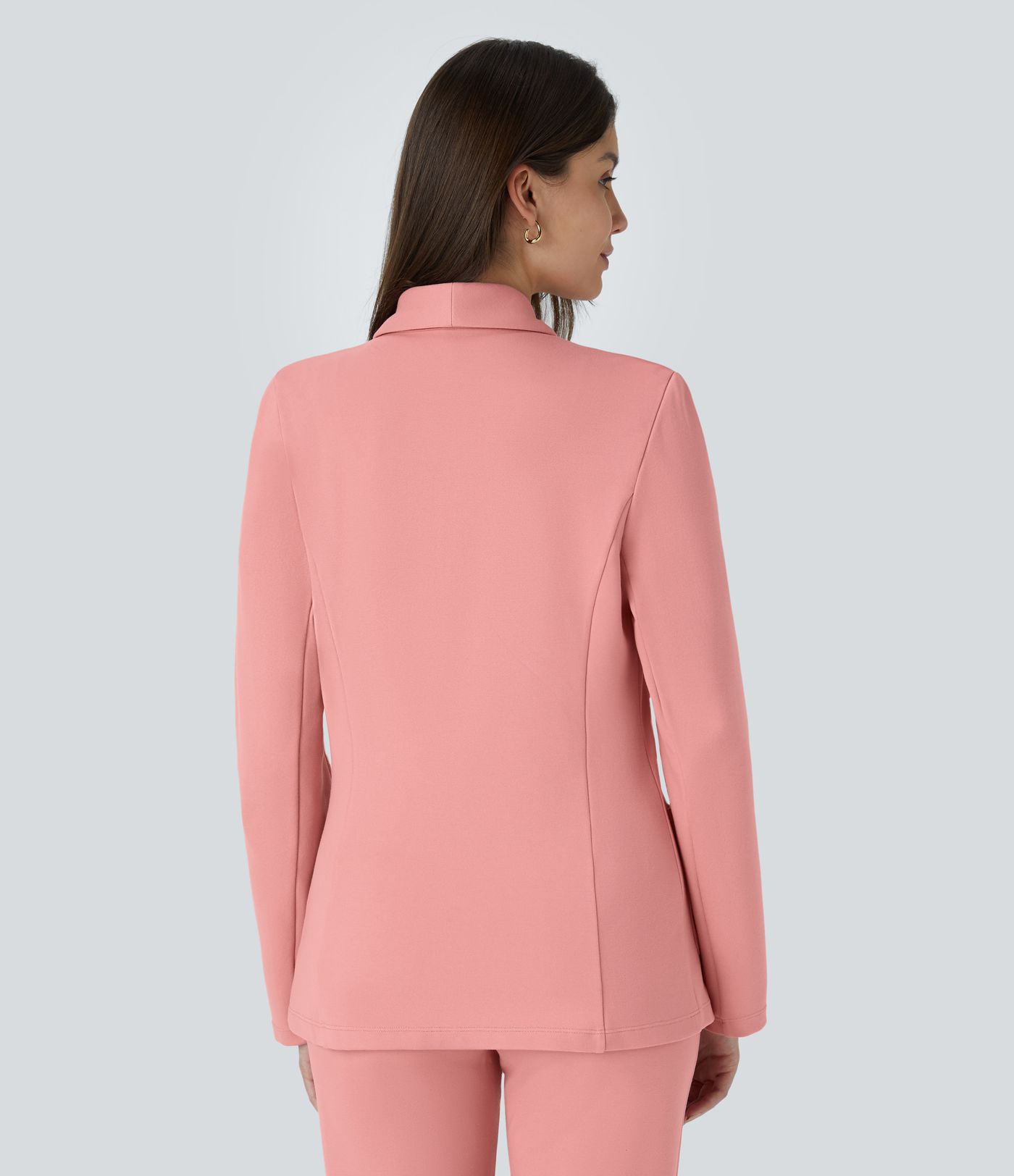 Shawl collar single button front pocket work blazer