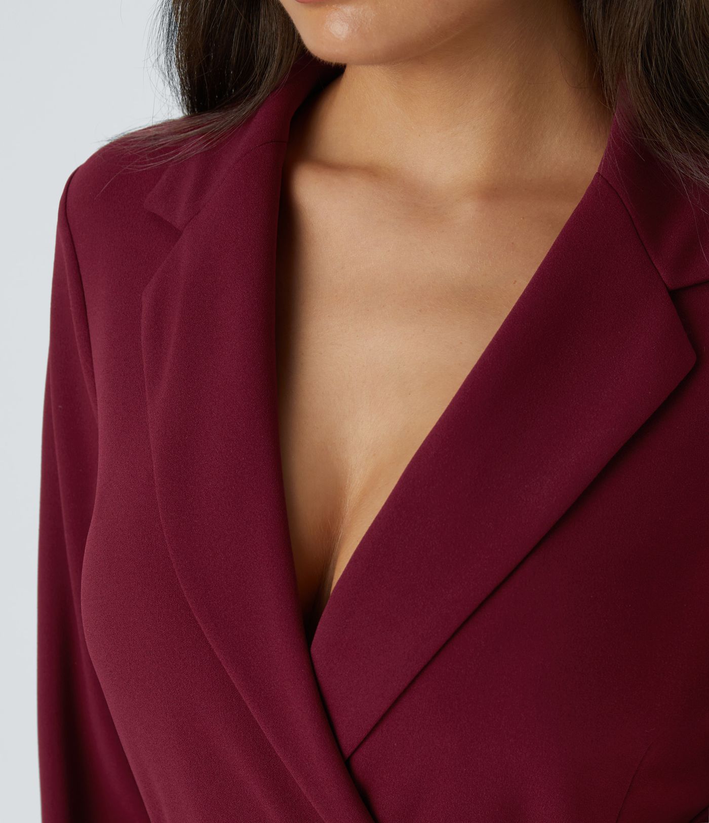 Notched Collar Long Sleeve Belted Casual Jumpsuit