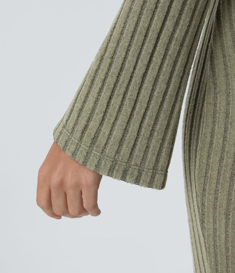 Vestido maxi ajustado sirena sin espalda lazo espalda acanalado