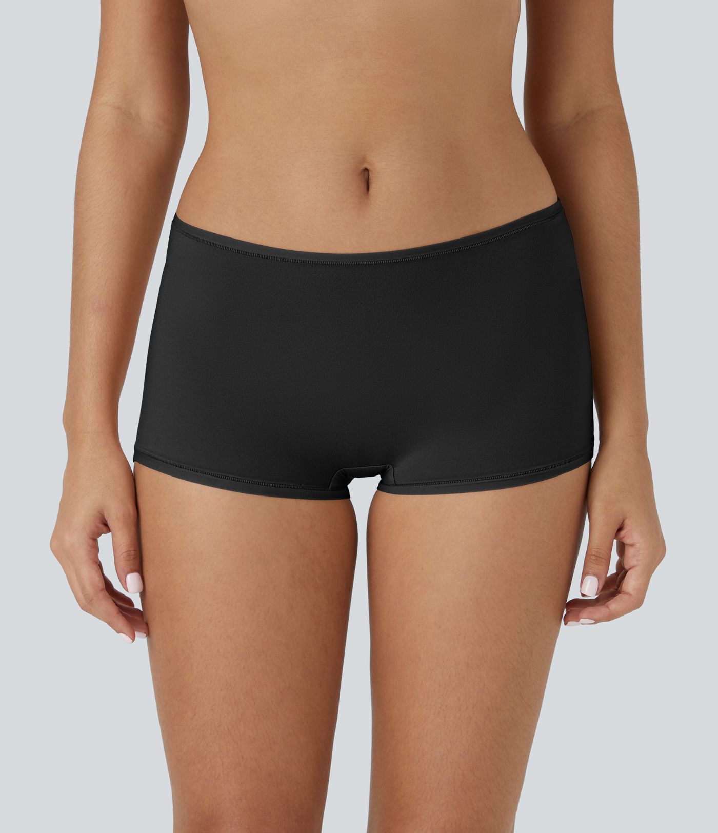 Pantalones Cortos de Chico de Tiro Bajo Elásticos Sólidos para Descanso