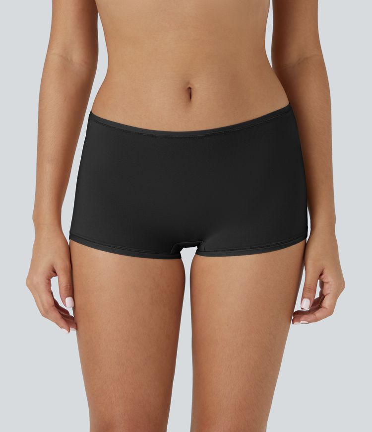 Pantalones Cortos de Chico de Tiro Bajo Elásticos Sólidos para Descanso