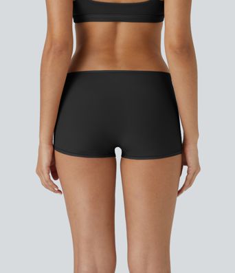 Pantalones Cortos de Chico de Tiro Bajo Elásticos Sólidos para Descanso