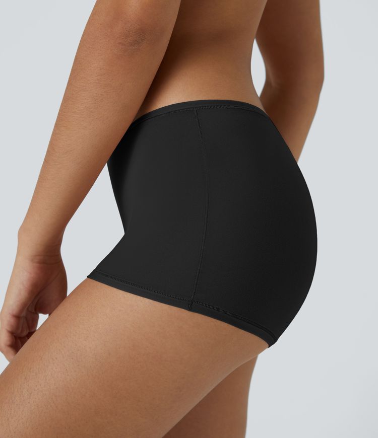 Pantalones Cortos de Chico de Tiro Bajo Elásticos Sólidos para Descanso