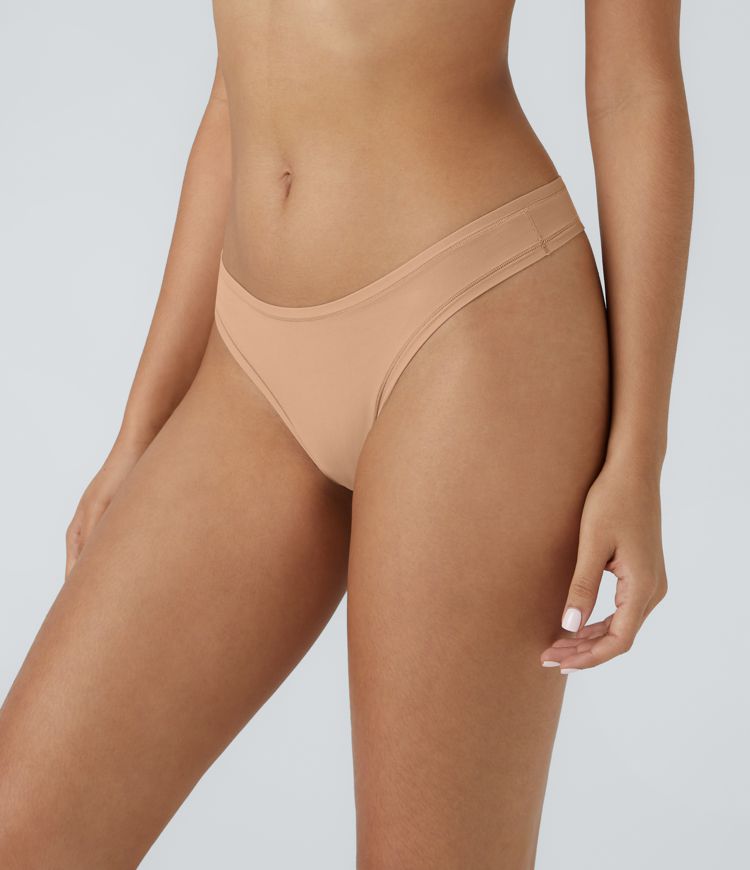 High Stretch Low Rise Solid Lounge Thong