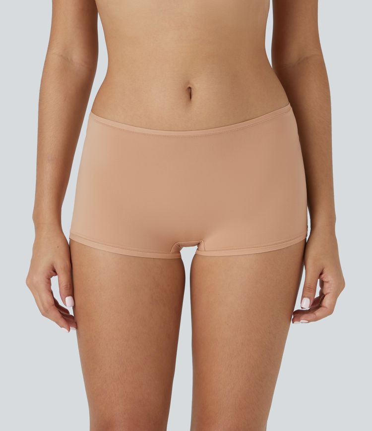 High Stretch  Low Rise Solid Lounge Boy Shorts