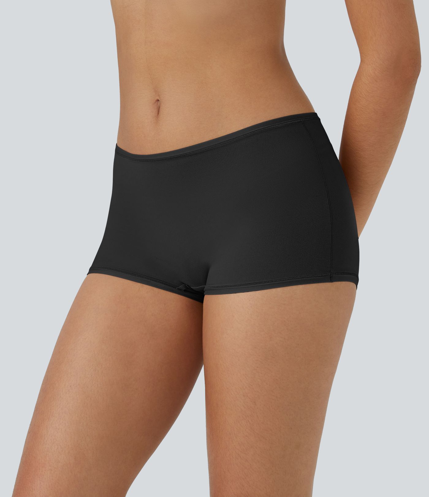 Pantalones Cortos de Chico de Tiro Bajo Elásticos Sólidos para Descanso