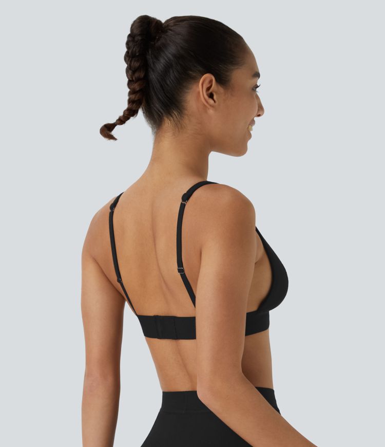 Sujetador deportivo tirante ajustable súper elástico agradable piel