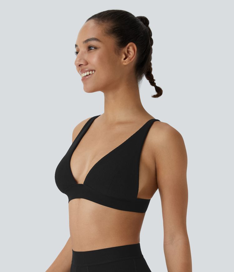 Sujetador deportivo tirante ajustable súper elástico agradable piel