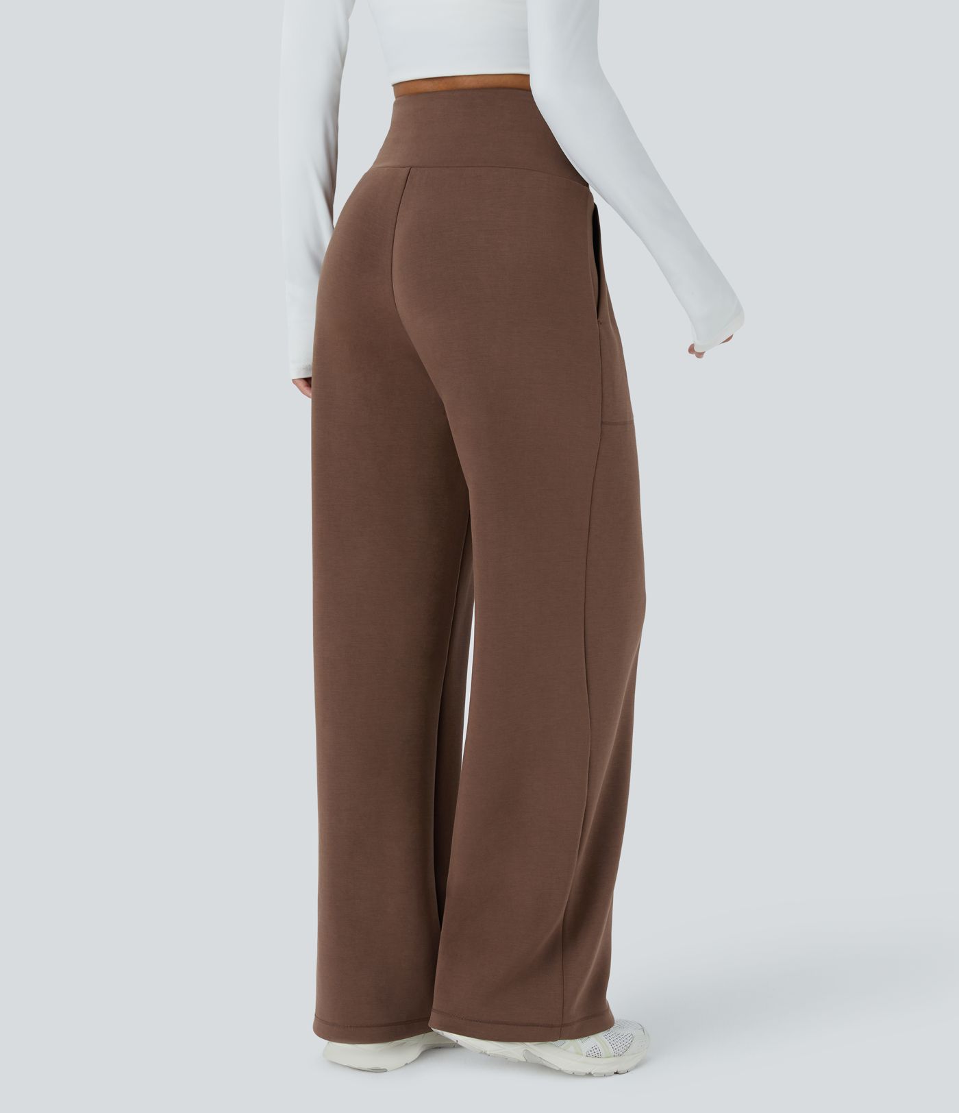 SpacerTek™ High Waisted Drawstring Pocket Straight Leg Yoga Pants