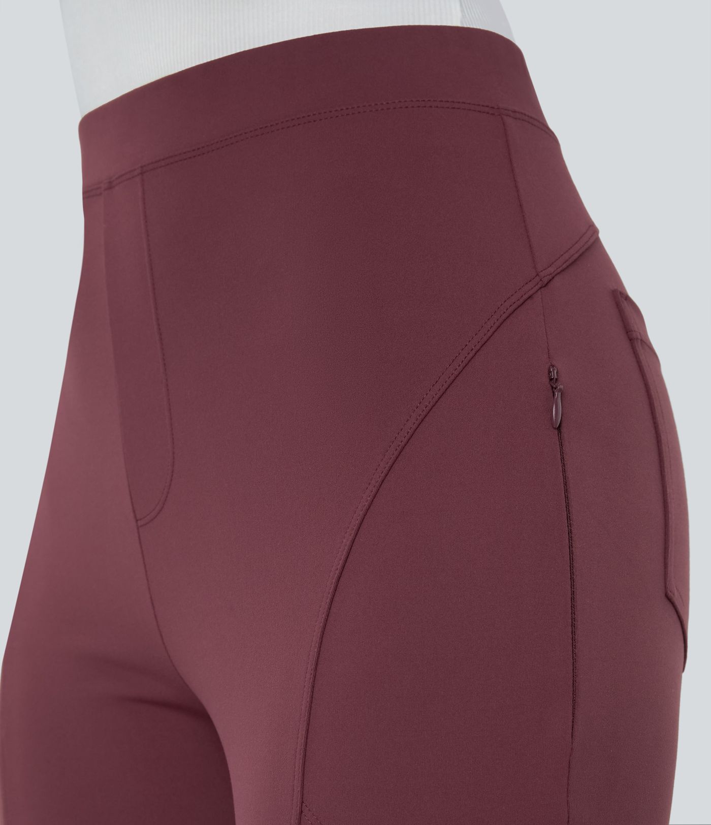 Halara Flex™ DayStretch High Waisted Side Zipper Pocket Skinny Ankle Length Work Pants