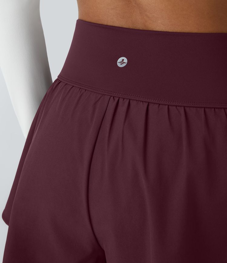 Breezeful™ High Waisted Reflective Dots Pocket 2-in-1 Quick Dry Training Leggings