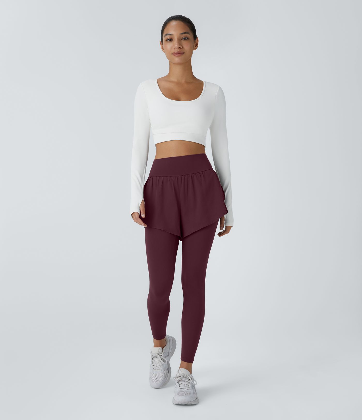 Breezeful™ High Waisted Reflective Dots Pocket 2-in-1 Quick Dry Training Leggings