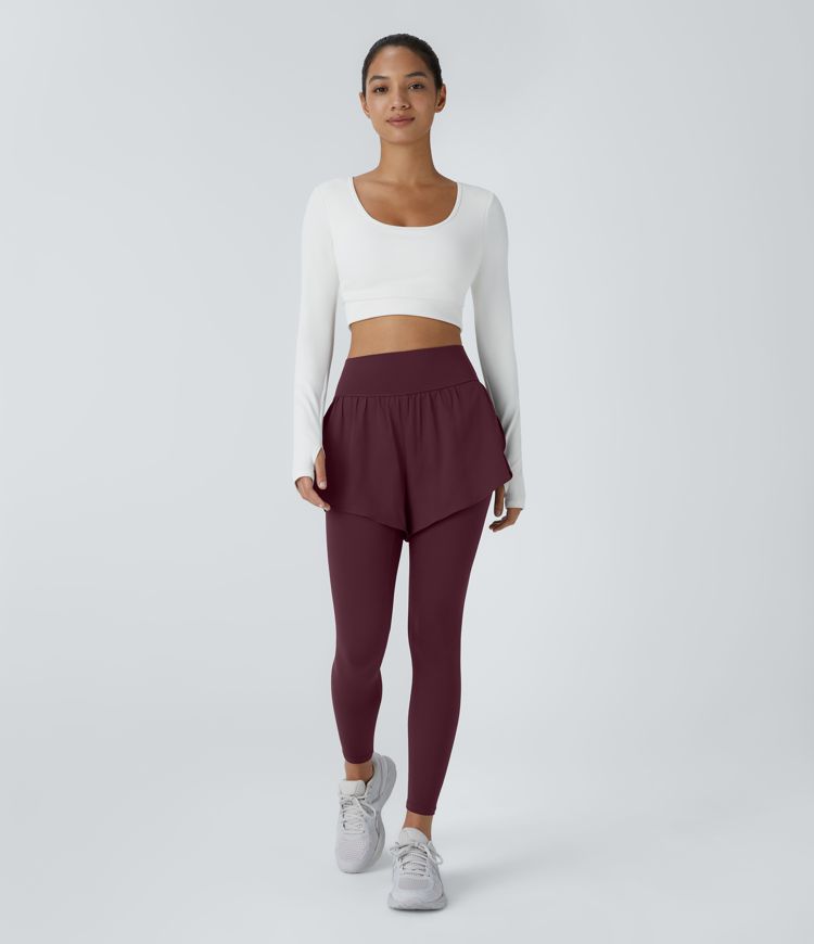 Breezeful™ High Waisted Reflective Dots Pocket 2-in-1 Quick Dry Training Leggings