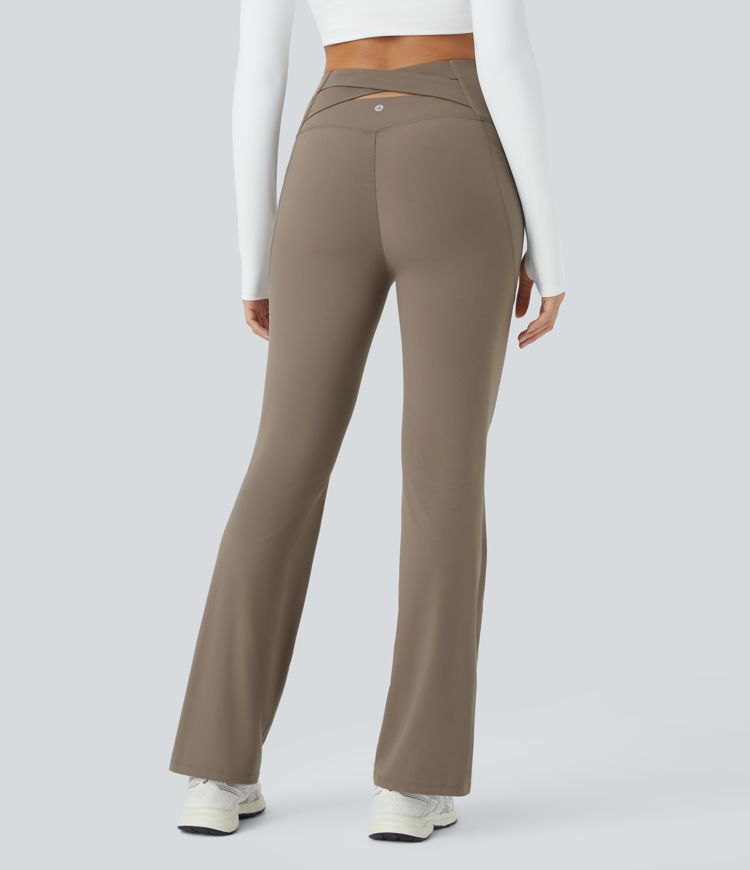 Halara UltraSculpt™ High Waisted Tummy Control Pocket Crossover Ruched Shaping Yoga Leggings