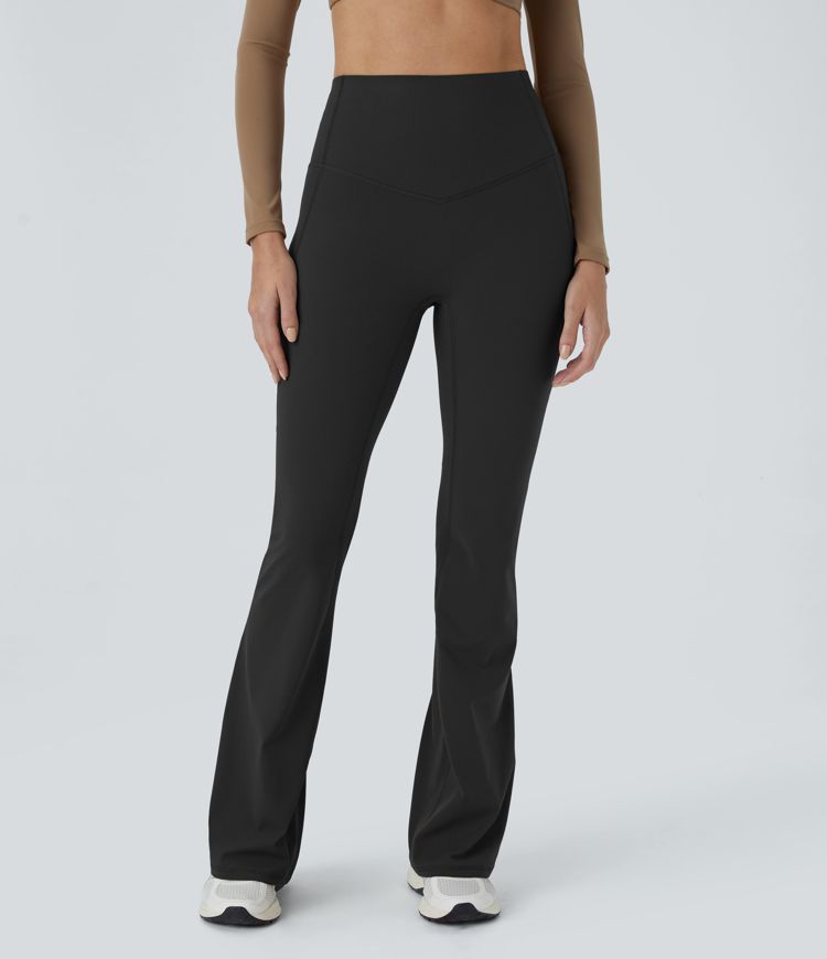 SoCinched High Waisted Tummy Control Shaping Yoga UltraSculpt Flare Leggings