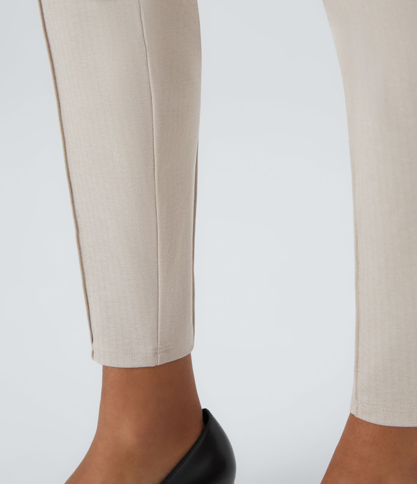 Foldover High Waisted Side Zipper Pocket Herringbone Work Leggings