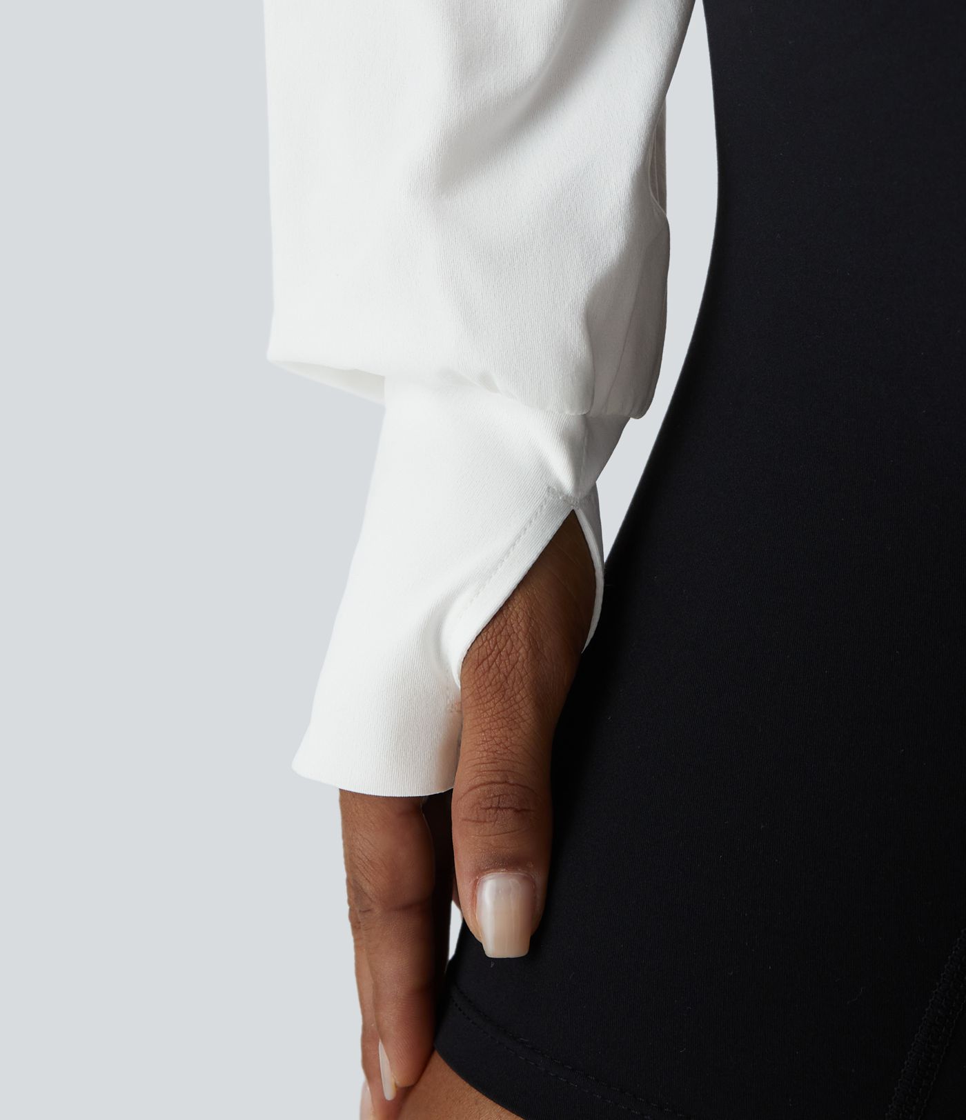 Round Neck Thumb Hole Slim Yoga Sports Top