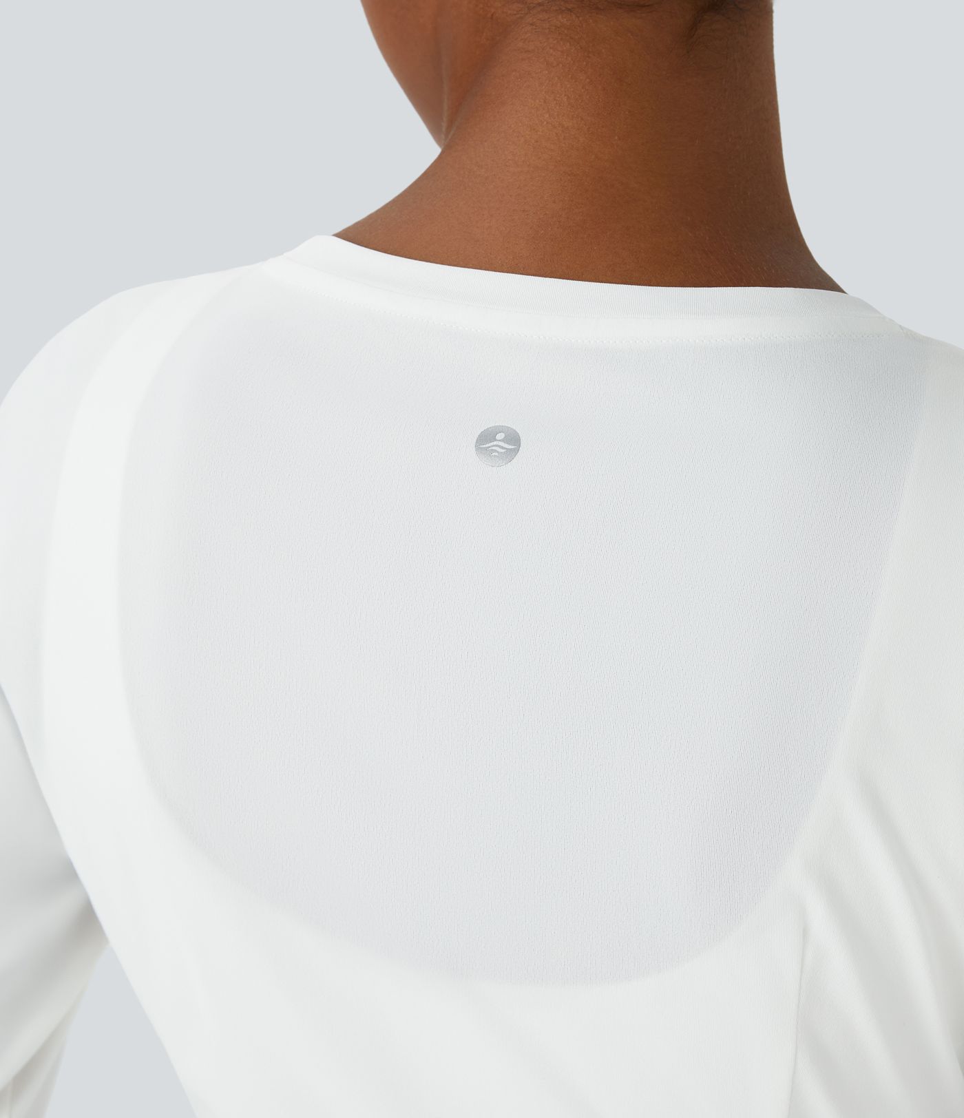 Round Neck Thumb Hole Slim Yoga Sports Top